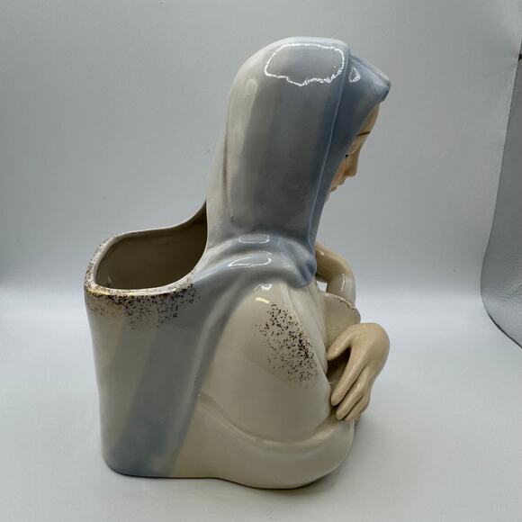 Virgin Mary Porcelain Planter, Vintage Japan #4157 - Picture 4 of 8